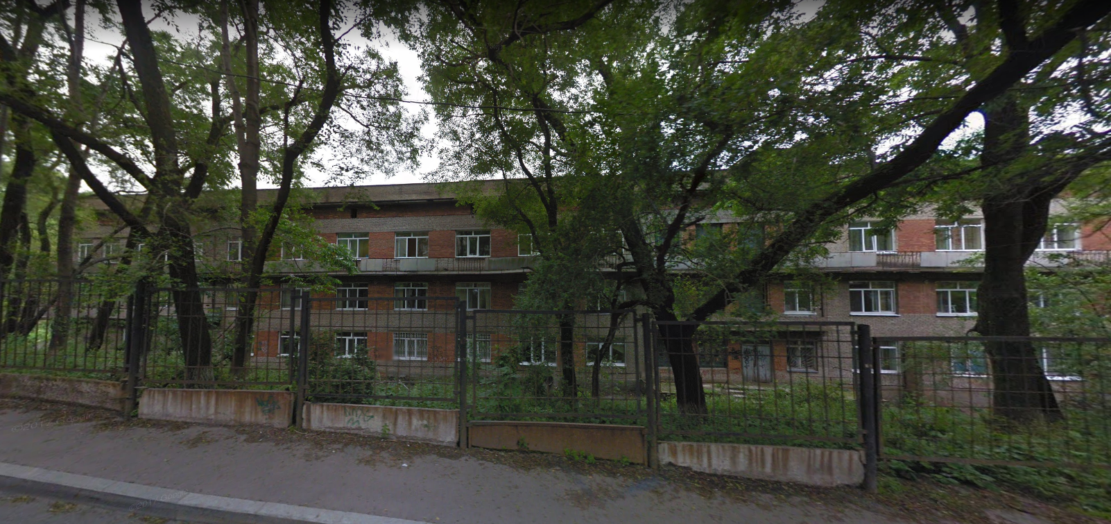 This is a view of the wing of the hospital where Masha was treated. Note the bars on some of the windows. This would have been scary for a young child with no supportive adult to explain her surroundings. The image is from a 2017 Google streetview photograph.